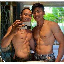 高端男模写真素材筋肉男神陈光VS肌肉大叔anhPTCaChep（图片+双人视频）