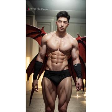 写真素材AI GENERATEDAIXION亚裔肌肉男合集7期（部分图片全J）