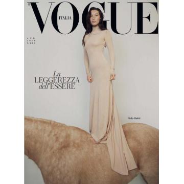 高端时尚刊意大利VOGUE 2024年4月bella hadid